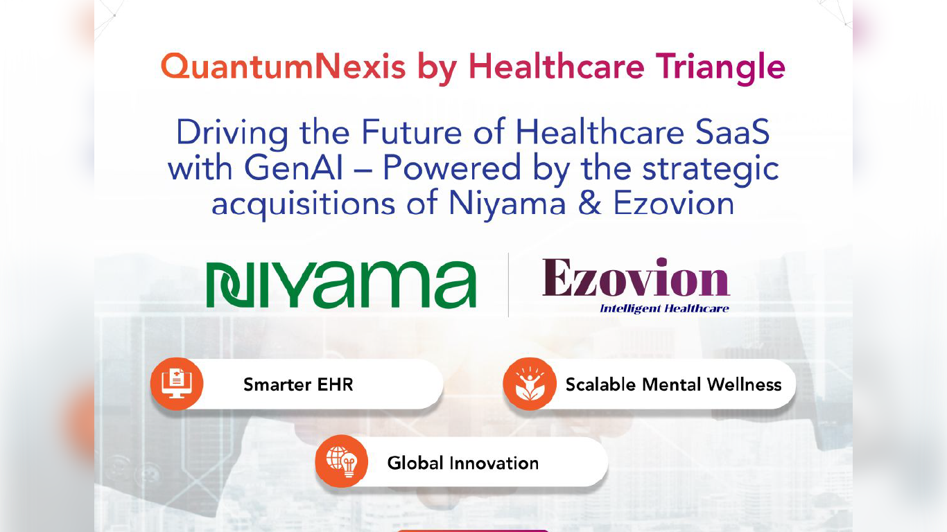 Healthcare Triangle will launch QuantumNexis with planned Strategic Acquisitions of Niyama and Ezovion to Lead the Future of Gen AI-Powered Healthcare SaaS